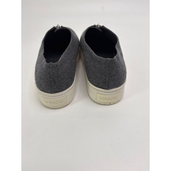 Vince Warner Zip Slip On Platform Sneaker Shoe Wool Gray 9 - Picture 5 of 7